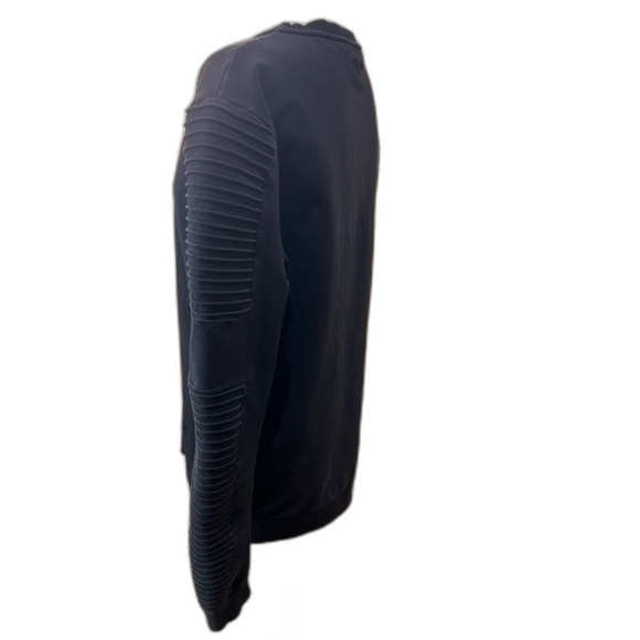 nANA Judy Biker Sleeve Sweatshirt Black Cotton Blend Men’s M Moto Streetwear - Picture 4 of 9